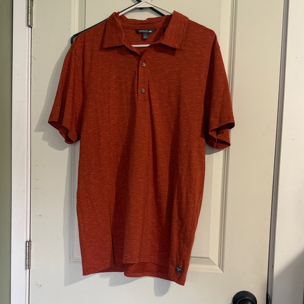 Toad&Co Men's Rust Orange Polo Shirt